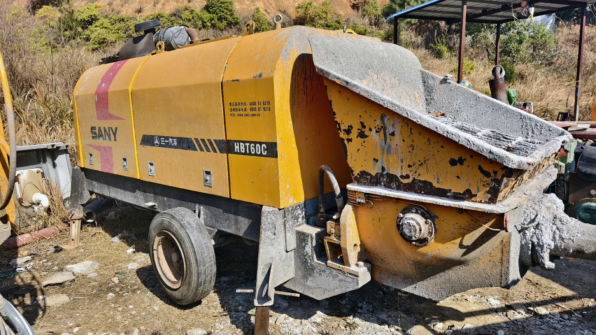 Used SANY HBT60C-8A-3D Trailer Pump