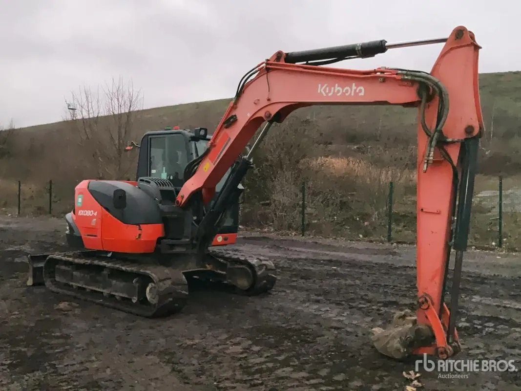 Used KUBOTA KX080-5 Small Excavator0